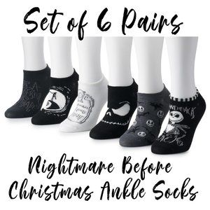 6 Pairs of Nightmare Before Christmas Socks